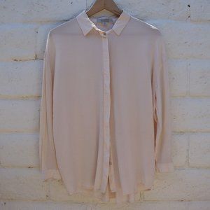 Allsaints Drapey Billowy Flowy Light Pink Blouse